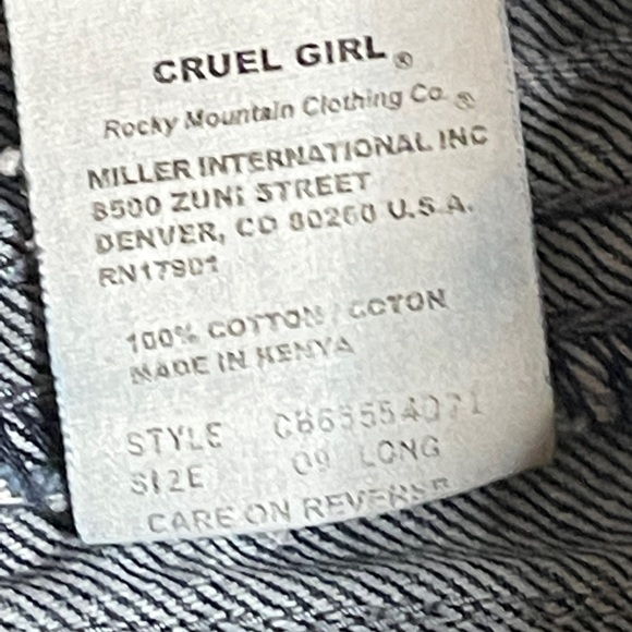 Cruel Girl Flare Jean Embroidered pocket size 9 long - Picture 6 of 6